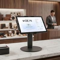 Terminal POS NFC Interactivo con Pantalla Táctil Android de 10.1 Pulgadas y Soporte de Mesa para Hostelería y Comercio Minorista, ODM OEM