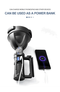 Lampe torche LED P50 super lumineuse portative rechargeable par USB, longue portée, pour le camping, la chasse, la <span class=keywords><strong>patrouille</strong></span>, la sécurité, l'utilisation domestique - Product Image 6