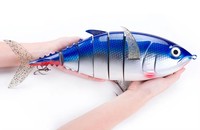 Leurre de pêche au thon géant, leurre dur artificiel de simulation de plongée pour la pêche en eau salée et en rivière, leurre de 16 pouces avec ABS et acier inoxydable