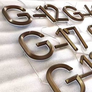 ป้ายโลหะสั่งทำ ตัวอักษรโลโก้ ป้ายธุรกิจ ป้ายโลโก้ติดผนัง 3 มิติ ป้ายโลโก้ธุรกิจโลหะ 3 มิติ สำหรับภายนอกอาคาร - Product Image 3