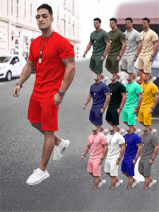 <span class=keywords><strong>Abbigliamento</strong></span> <span class=keywords><strong>estivo</strong></span> da <span class=keywords><strong>uomo</strong></span> europeo e americano Street camice a maniche corte da <span class=keywords><strong>uomo</strong></span> Shorts completi taglie forti Casual e sportivi - Product Image 3