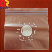 Sacs d'emballage pour vêtements en LDPE biodégradable personnalisés avec fermeture éclair double et impression en gravure