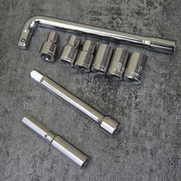 27 pièces de boîte à outils à douille, ensemble de réparation de moto, jeu de baril domestique, boîte à clé, manchon