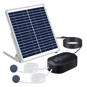 Venta llamativa Panel solar de 15 W alimentado por modo de trabajo múltiple Pesca al aire libre Auto que ofrece oxígeno máximo con 2 bombas de aire - Product Image 1