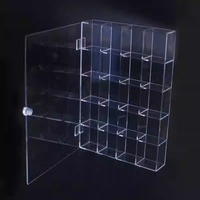 Klare Acryl Wand montage Craft Exhibit Display Box Würfel Fall Acryl Wand Shadow Box Vitrine mit schwarzem Hintergrund
