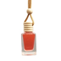 Bouteille de parfum de voiture en verre ronde de 7 ml, 8 ml, 10 ml, bouteille diffuseur vide à suspendre, bouteille de désodorisant de voiture carrée