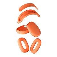 Housse anti-rayures 4 en 1 pour oreillettes/oreillettes/housse de bandeau pour AirPods Max 2024/2020 Housse en silicone pour casque d'écoute Protecteur de peau