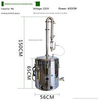 15-98L Peralatan Distilasi Vakum Elektrik Portabel dari Baja Tahan Karat dengan Daya 2.8kW untuk Pembuat & Penyuling Minyak Atsiri