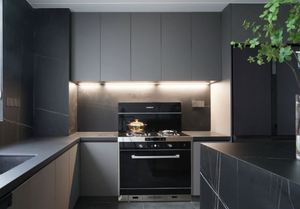 ตู้ครัวไม้แข็งครบชุดสำหรับการออกแบบห้องครัวที่หรูหรา - Product Image 3