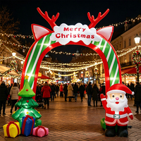 Décorations de Noël gonflables géantes pour l'extérieur : Famille de bonhommes de neige, Père Noël, Grinch, boule lumineuse LED, poupée gonflable géante de 3 mètres