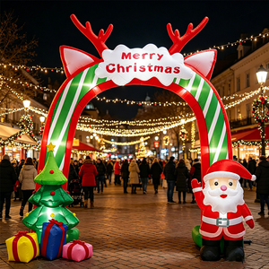 Muñeco Inflable Gigante de Navidad de 10 Pies, Decoración Navideña para Exteriores con Luces LED, Familia de <span class=keywords><strong>Muñecos</strong></span> de Nieve, Santa Claus, Bola de Navidad, <span class=keywords><strong>Grinch</strong></span> - Product Image 1