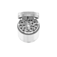 Premium 55MM 4 Pièces En Aluminium Broyeur D'herbes Broyeur En Gros Manuel Fumeurs Accessoires Gratuit Logo Personnalisé Broyeur De Tabac En Métal