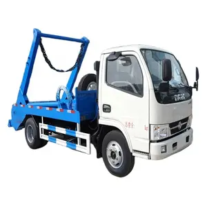 Dongfeng Light 4x2 Swing Arm Skips Garbage Waste Bin Dumpster Container Automatic Load Garbage Truck