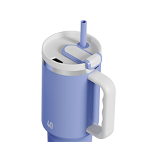 Gobelet isotherme à double paroi en acier inoxydable 304, anti-fuite, avec logo personnalisé, pour le camping, les voyages, le bureau et les boissons chaudes/froides