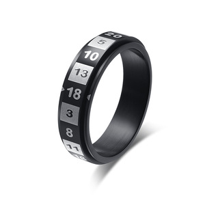 Anillo Giratorio Artístico Retro Unisex Yunnique, Báscula Digital de Siete Colores, Personalizado, de Precisión, de Acero Inoxidable, Antiestrés y Divertido - Product Image 1