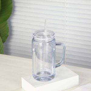 Nuevas latas de globo de nieve ABS de 16oz/20oz preperforadas con asa, tapas de colores, vinilos UV DTF, colores surtidos, resistentes a caídas, modernas. - Product Image 2