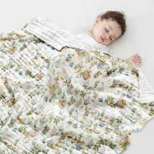 Bas prix bébé serviette de bain 6 couches coton gaze peignée doux doux pour la peau bébé <span class=keywords><strong>Bover</strong></span> couverture pour nouveau-né bébé enfants - Product Image 1