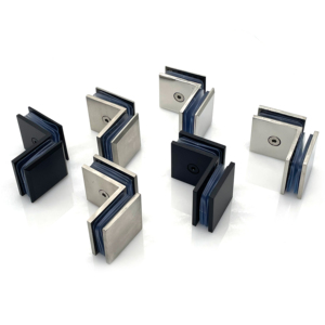 Frameless Glass Corner Clamp <span class=keywords><strong>Clip</strong></span> Dois Lados Quadrado 90 Graus Casting Chuveiro Banheiro Vidro - Product Image 1