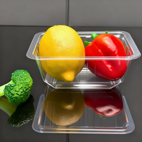 Plateaux en plastique transparent PP + PE de qualité alimentaire à haute transparence pour olives de concombres marinés pour boîtes en plastique d'emballage de supermarché