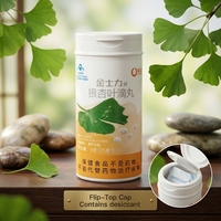 Tube d'emballage en plastique avec couvercle à clapet et déshydratant pour comprimés effervescents, flacon de vitamine C, conteneur anti-humidité