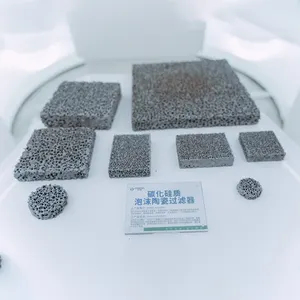 Silicon carbide ceramic foam filter to remove impurities from casting iron liquid