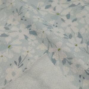 Flores pequeñas personalizadas diseño floral tejido doble gasa crepé Yoryu tela de algodón crepé transpirable para niñas camisas vestidos - Product Image 4