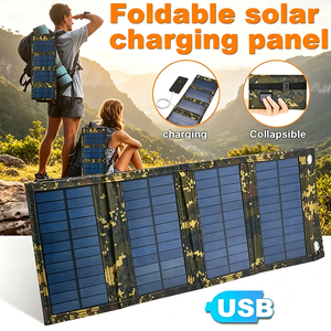 60W Portable Foldable Monocrystalline Silicon <b>Solar</b> <b>Panels</b> USB 5V Charger 20% Efficiency <b>Mini</b> Outdoor Charging for Portable - Product Image 2