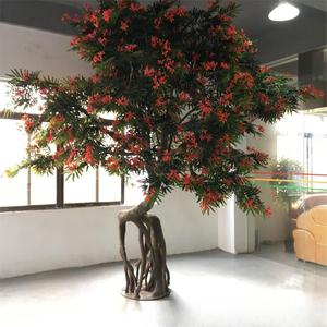 Arbre artificiel Delonix Regia sur mesure, grand arbre à fleurs flamboyantes pour la décoration <span class=keywords><strong>de</strong></span> paysages extérieurs et <span class=keywords><strong>de</strong></span> jardins - Product Image 5