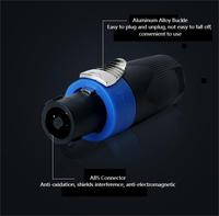 Connecteur Speakon 4 pôles NL4FC, XLR 4 broches mâle/femelle, gris, prise haut-parleur haut de gamme pour systèmes audio professionnels