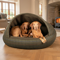 Vente chaude Écologique Chien Coussin Hiver Doux En Peluche Donut Pet Chien Chat Cave Lit De Luxe Moderne Solide Lavable