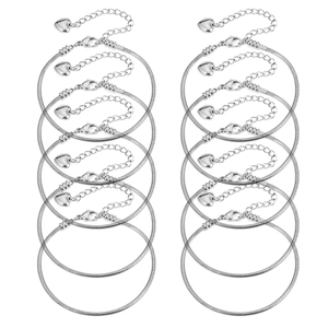 <span class=keywords><strong>Bracciale</strong></span> a Catena Serpente Unisex di Tendenza in Acciaio Inossidabile all'Ingrosso con Placcatura PVD in Oro 18k e Ciondolo a Cuore Rotondo Semplice Fai-da-Te - Product Image 5