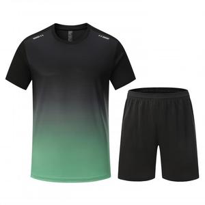 <span class=keywords><strong>Tuta</strong></span> sportiva Fitness da uomo 2 pezzi di pantaloncini sportivi e maglietta per allenamento di basket e allenamento in palestra - Product Image 5