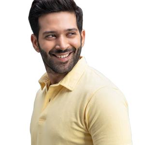 Lona deportiva informal para hombre para camisetas Polo patrón sólido de alta calidad al por mayor - Product Image 2