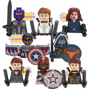 X0272 Super Heroes Filme Viúva Negra Barão Zemo Treinador Capitão da URSS Building Blocks Figuras Para Crianças Brinquedos Juguete