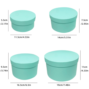 Boîte en carton rigide Tiffa-ny bleue ronde élégante et écologique de qualité supérieure pour les cadeaux de mariage et les cadeaux de fête - Product Image 3