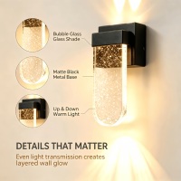 Projecteur mural LED moderne et créatif pour extérieur, étanche IP65, idéal pour villa et jardin