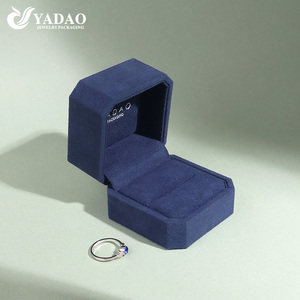 Biểu Tượng Tùy Chỉnh Với Cao Cấp Và Phong Cách Hiện Đại Sâu Màu Xanh Hình Bát Giác Hình Dạng Đồ Trang Sức Hộp Màu Xanh Nhung Bên Trong Cho Đồ Trang Sức Bao Bì - Product Image 5