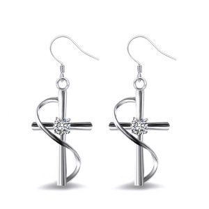 Orecchini Pendenti Geometrici Lunghi per Donne, Orecchini con Pietre Scintillanti, Gioielli di Moda per Uso Quotidiano e Feste - Product Image 1