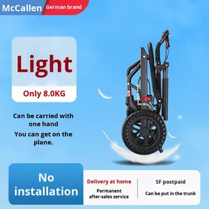 Mklopp 휴대용 초경량 수동 휠체어 접이식 스쿠터 디자인 노인 여행 자동차 접근 가능한 국가 보조금 독일어 - Product Image 3