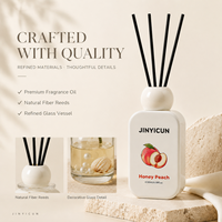 Diffuseur de parfum d'ambiance personnalisé 180 ml aux senteurs fruitées (Cantaloup, Litchi, Pêche, Pomme) pour boutiques de cadeaux, vente au détail et OEM