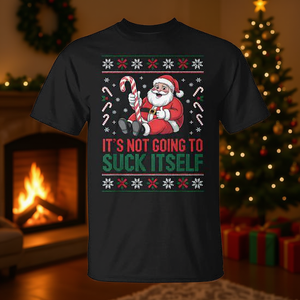 Camiseta con diseño navideño de suéter feo, con la frase 'It's Not Going To Suck Itself', talla para adulto - Product Image 3