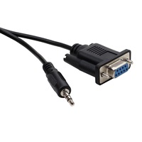 Câble de données série DB9 femelle vers TRS 3,5 mm mâle de 6 pieds, câble série DC3,5 vers DB9 femelle, câble audio stéréo DB9 vers DC3,5