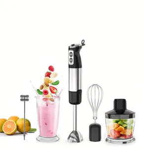 4 In 1 Hand Blender Multi Tool Set 12 Speed Hand Mixer Whisk Food Processor Cup Immersion Blender Set