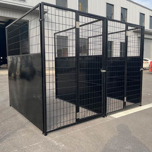 คอกสุนัขลวดเชื่อมแบบหนา<span class=keywords><strong>4</strong></span>ฟุต x 8FT X 6ฟุตสีดำ - Product Image 1