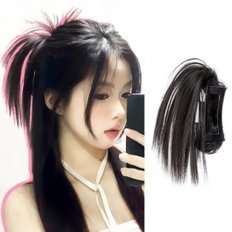 Moda femenina Hairware-Paquete de plumas Luna Cola de caballo Tincers Paquetes de cabello sin cola de caballo - Product Image 1