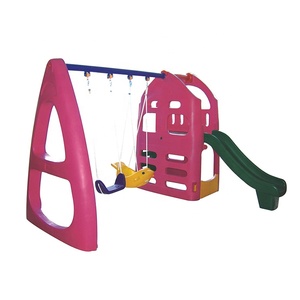 Coloré nouveau design jeu de jardin en plastique enfants toboggan intérieur bébé balançoire - Product Image 1