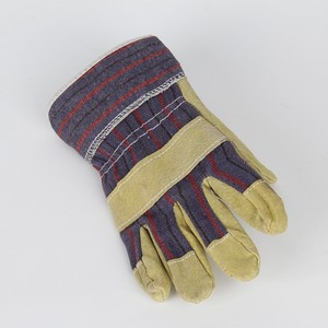 Guantes de Trabajo de Piel de Cerdo Gibbs de Alta Calidad y Durabilidad con Muñequera Elástica para Trabajos con Concreto, Protección Contra Fragmentos Afilados de Concreto y Llanas - Product Image 1