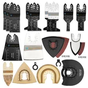 34mm Fine Teeth 81 Pcs Kit H.c.s Oscillating Wood Multi Tool Saw Blades Quick Release Carbon Set