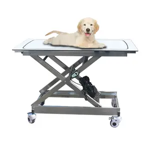 Vet Pet Stainless Steel Electric Lifting Veterinary Surgery Surgical Operating Table with removable acrylic countertops