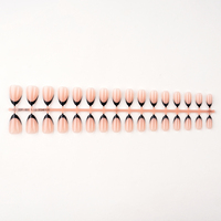 Pointes d'Extension d'Ongles en Gel Acrylique Souple de 16 Tailles, Pointes d'Ongles Pré-préparées, Vente en Gros, Courtes, Noir, Amande, Pointes Françaises, 160 Pièces